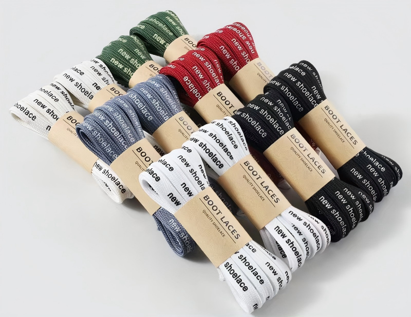 Dual-Tone Contrast Color Braided Laces